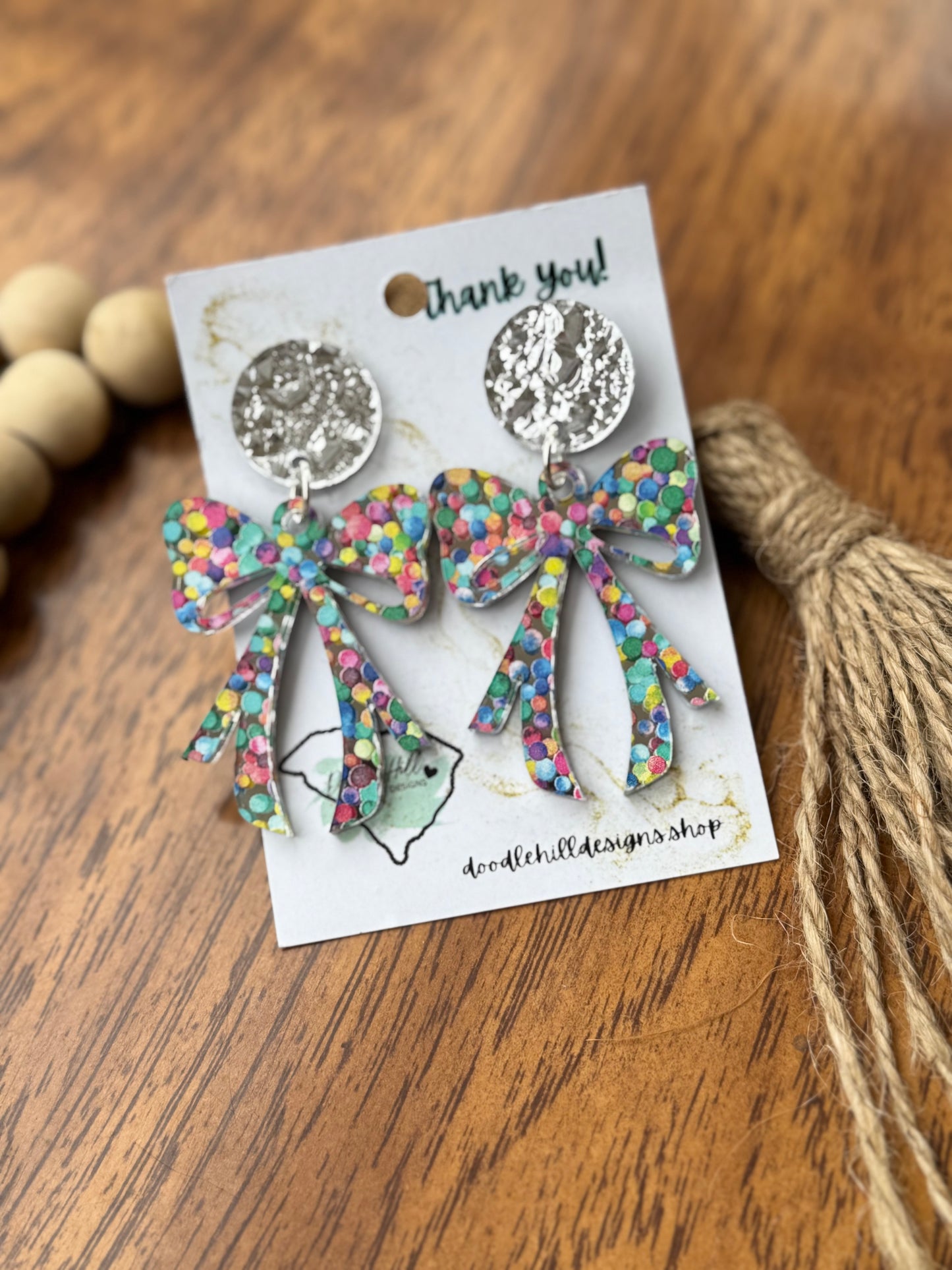 Coquette Bow earrings |2 inches