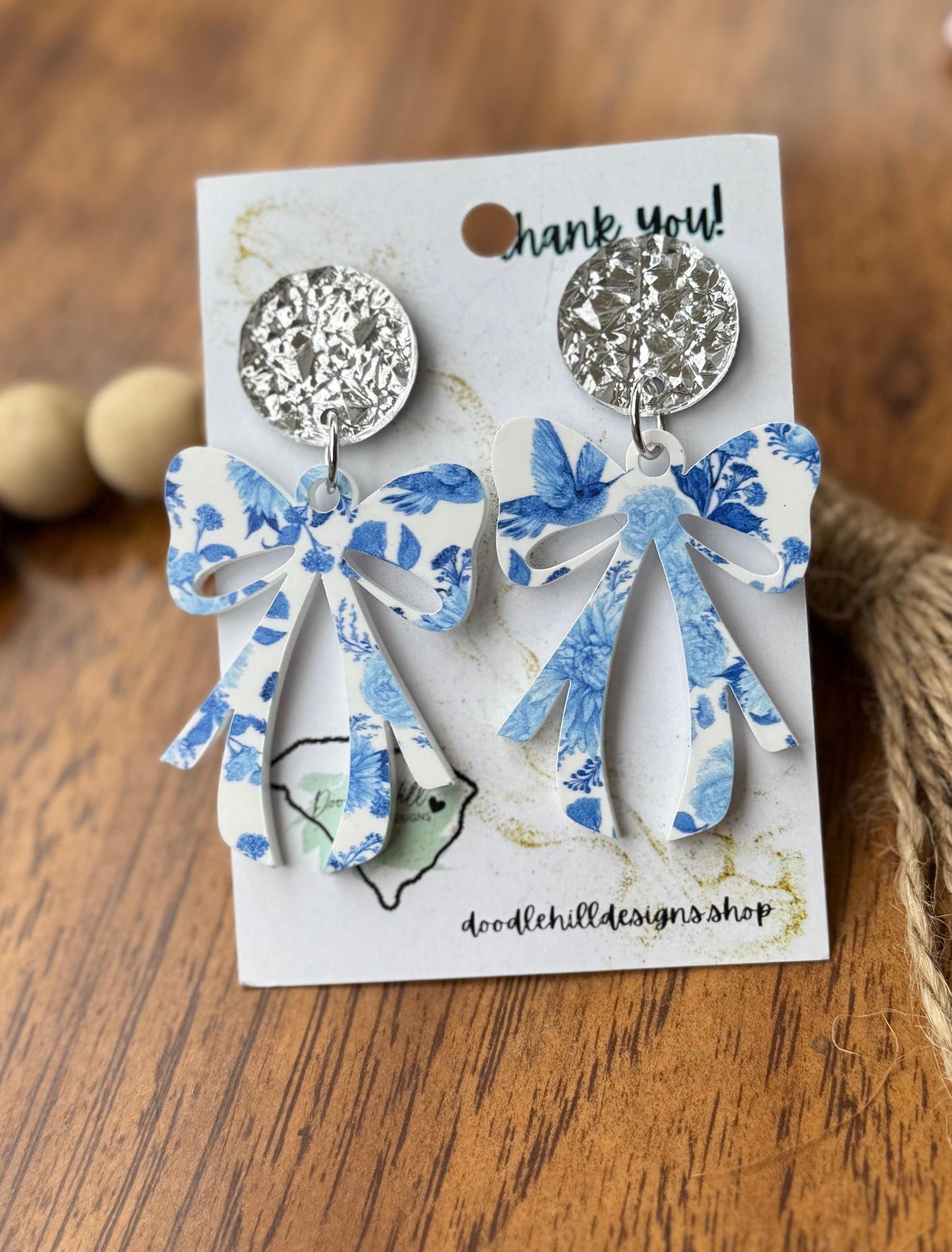 Coquette Bow earrings |2 inches