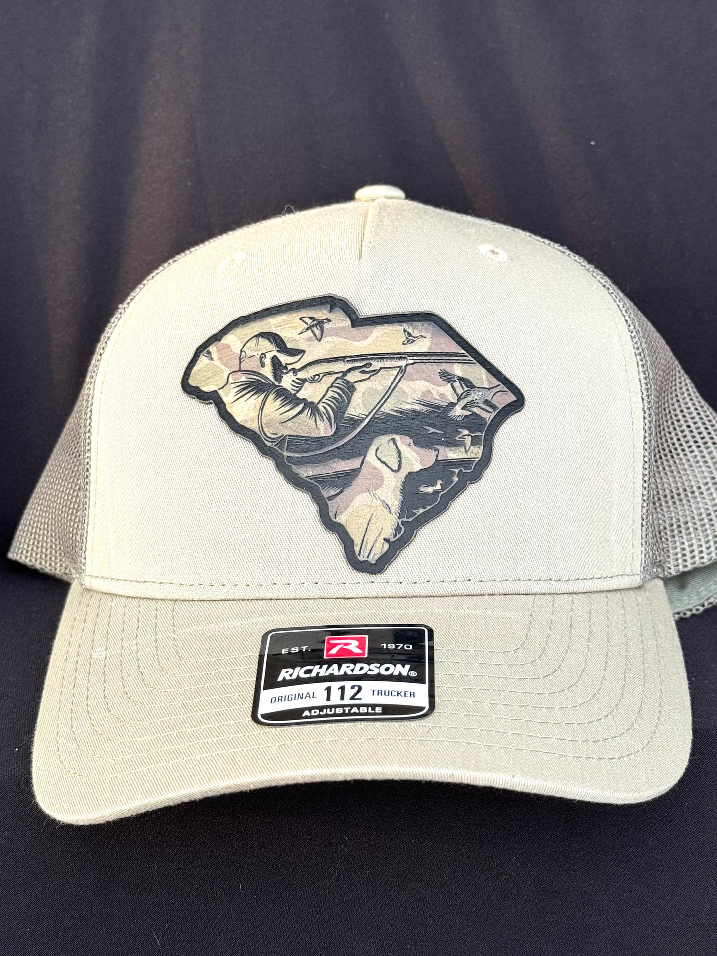 South Carolina Duck Hunting Leatherette Patch | Premium Trucker Cap| Richardson 112