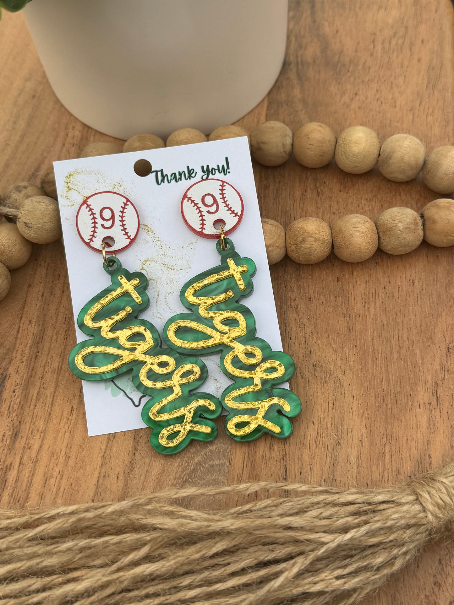 Conway high earrings, go tigers, any sport, school spirit,