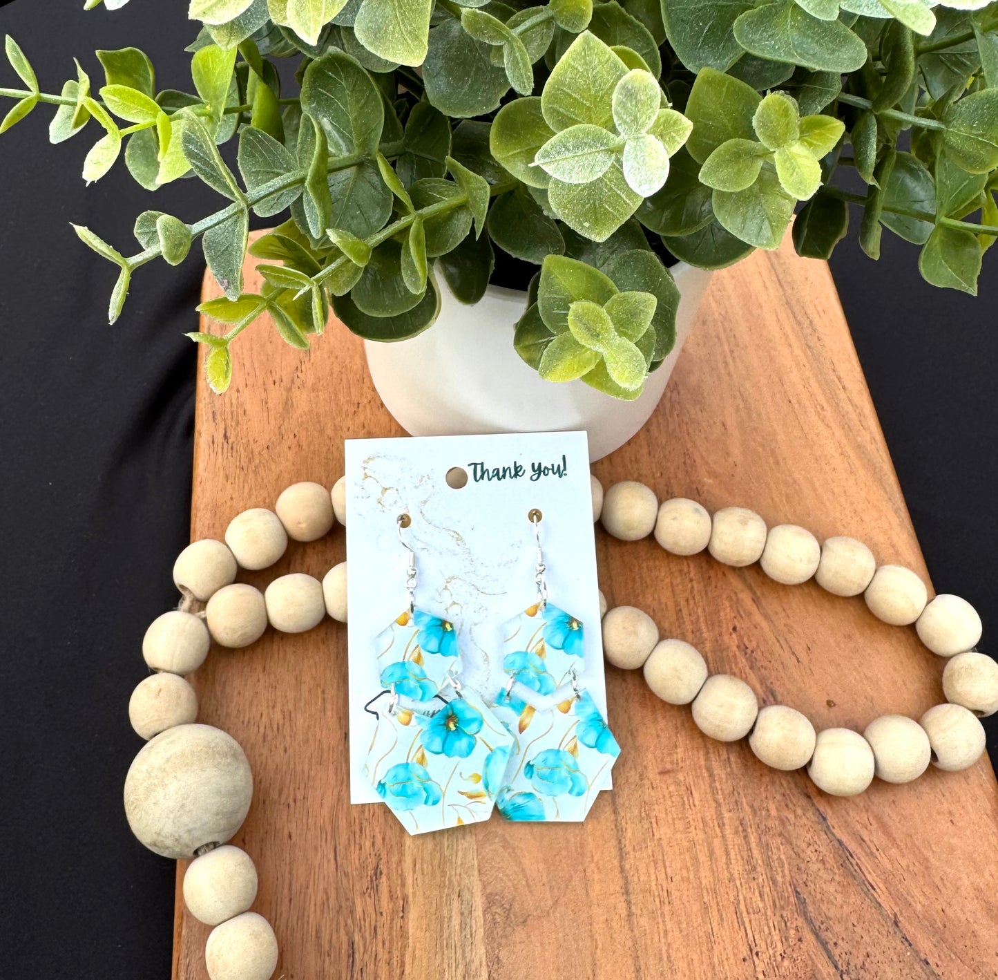 Breakfast blue earrings