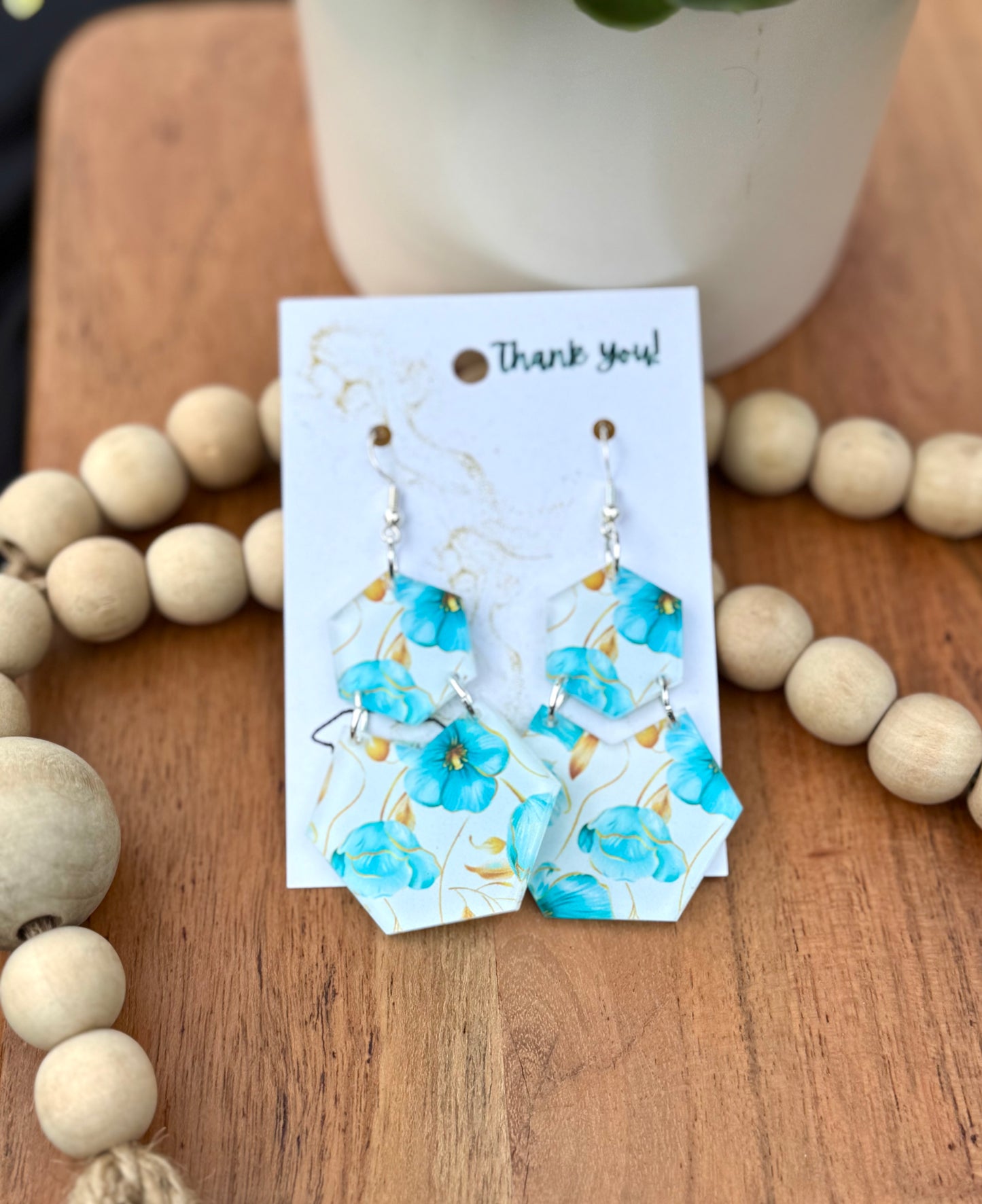 Breakfast blue earrings