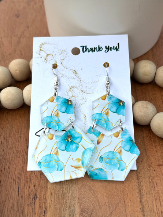 Breakfast blue earrings