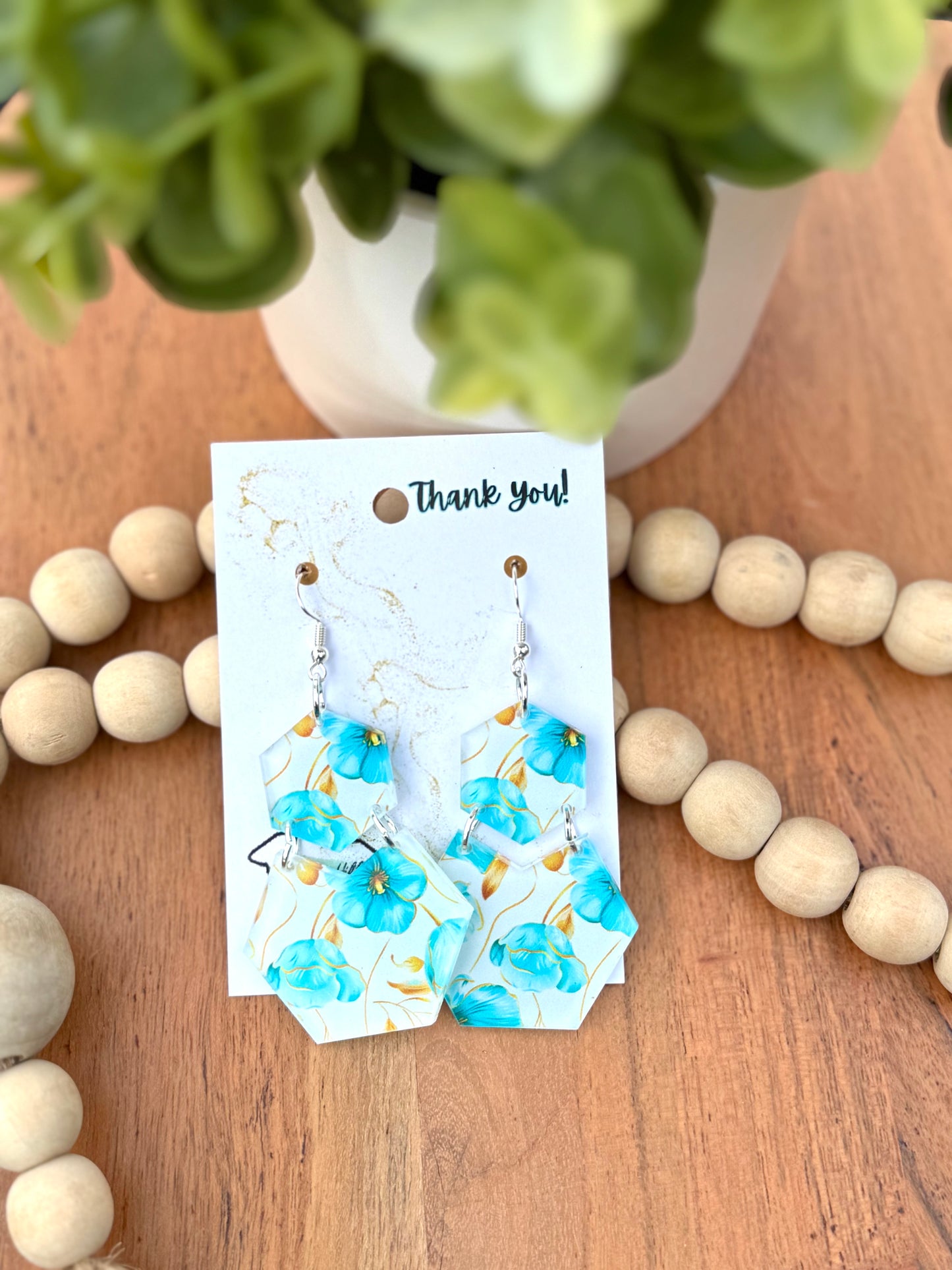 Breakfast blue earrings