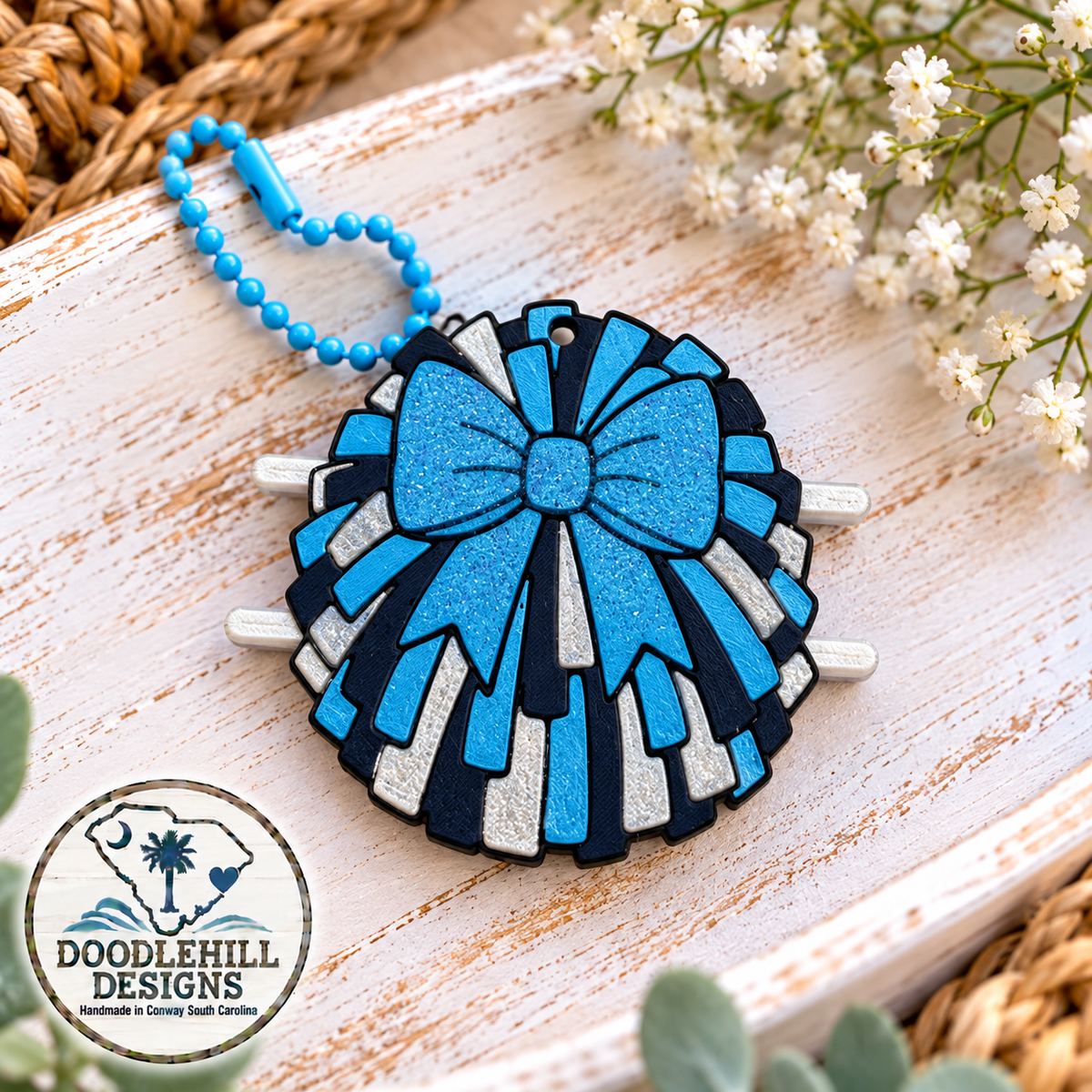 Sports Bag Tag & Ponytail Holder – 3D Printed Hair Tie Holder for Athletes