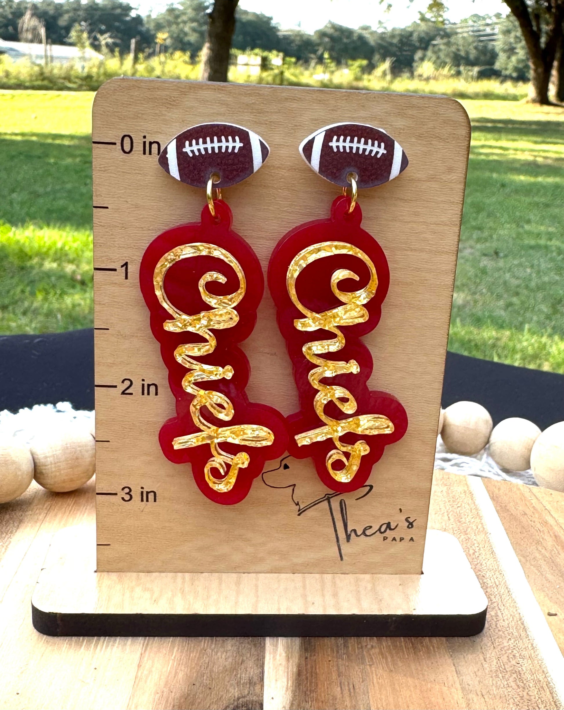 Chiefs earrings gameday earrings Spirit earrings KC Chiefs Arrowhead Chiefs kingdon Arrowhead pride Mahomes Magic