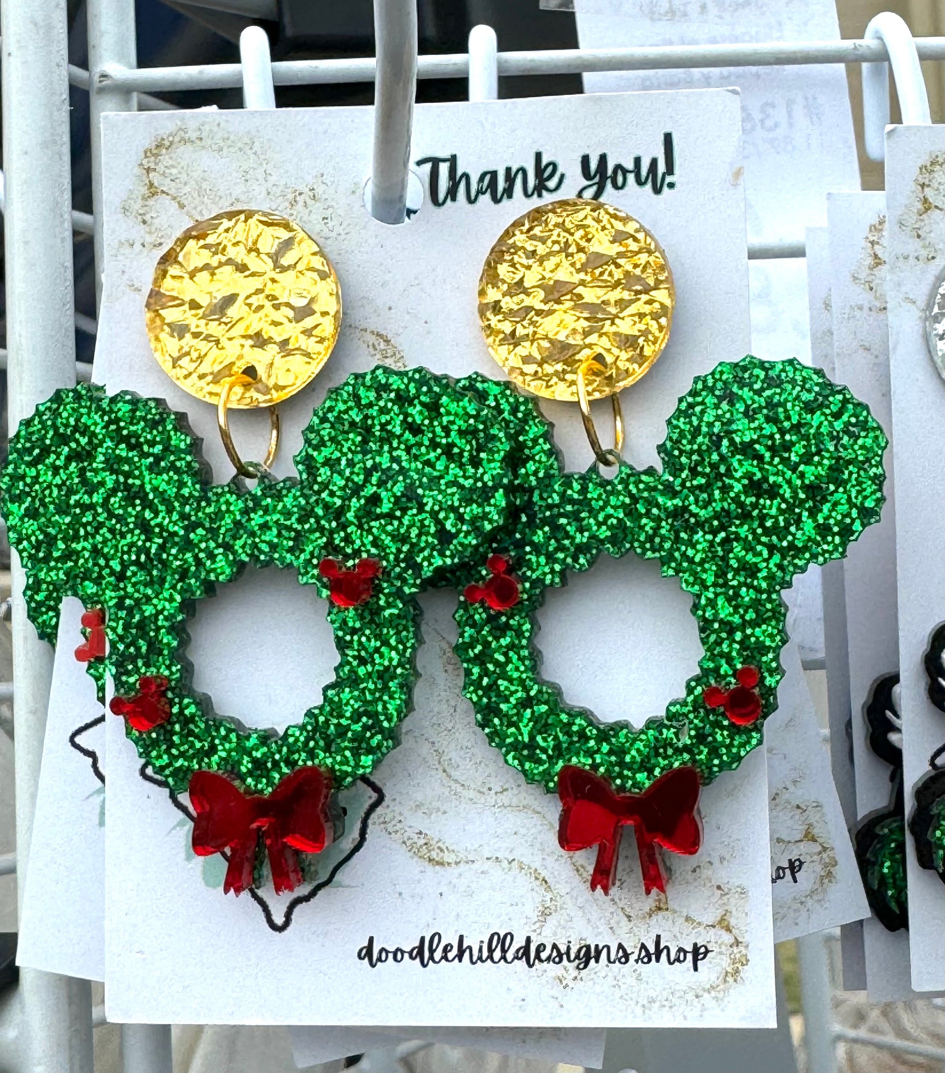 Chrsitmas wreath earrings - Earrings