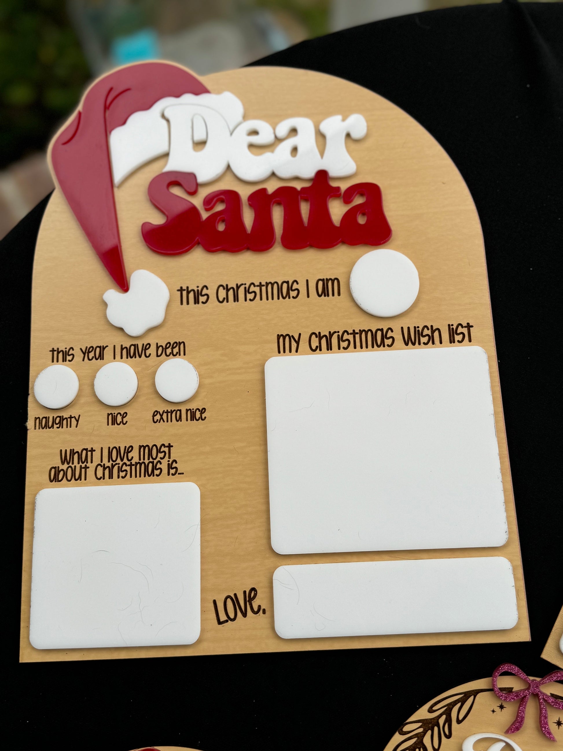Dear Santa photo prop - Red Santa hat large