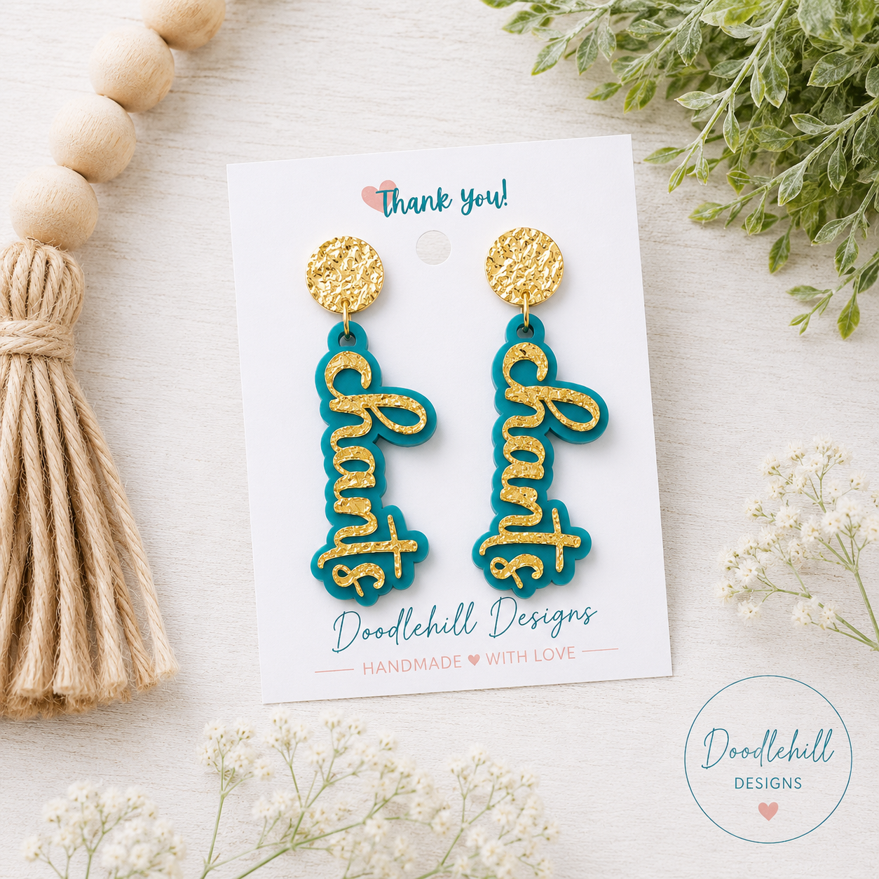 Lightweight Acrylic College Game Day Earrings – Coastal Carolina  Spirit Jewelry | 2.5 Inch Dangles