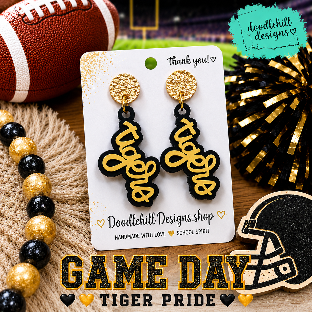 Tigers Game Day Statement Earrings