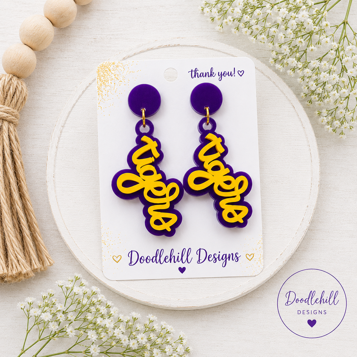 Tigers Game Day Statement Earrings