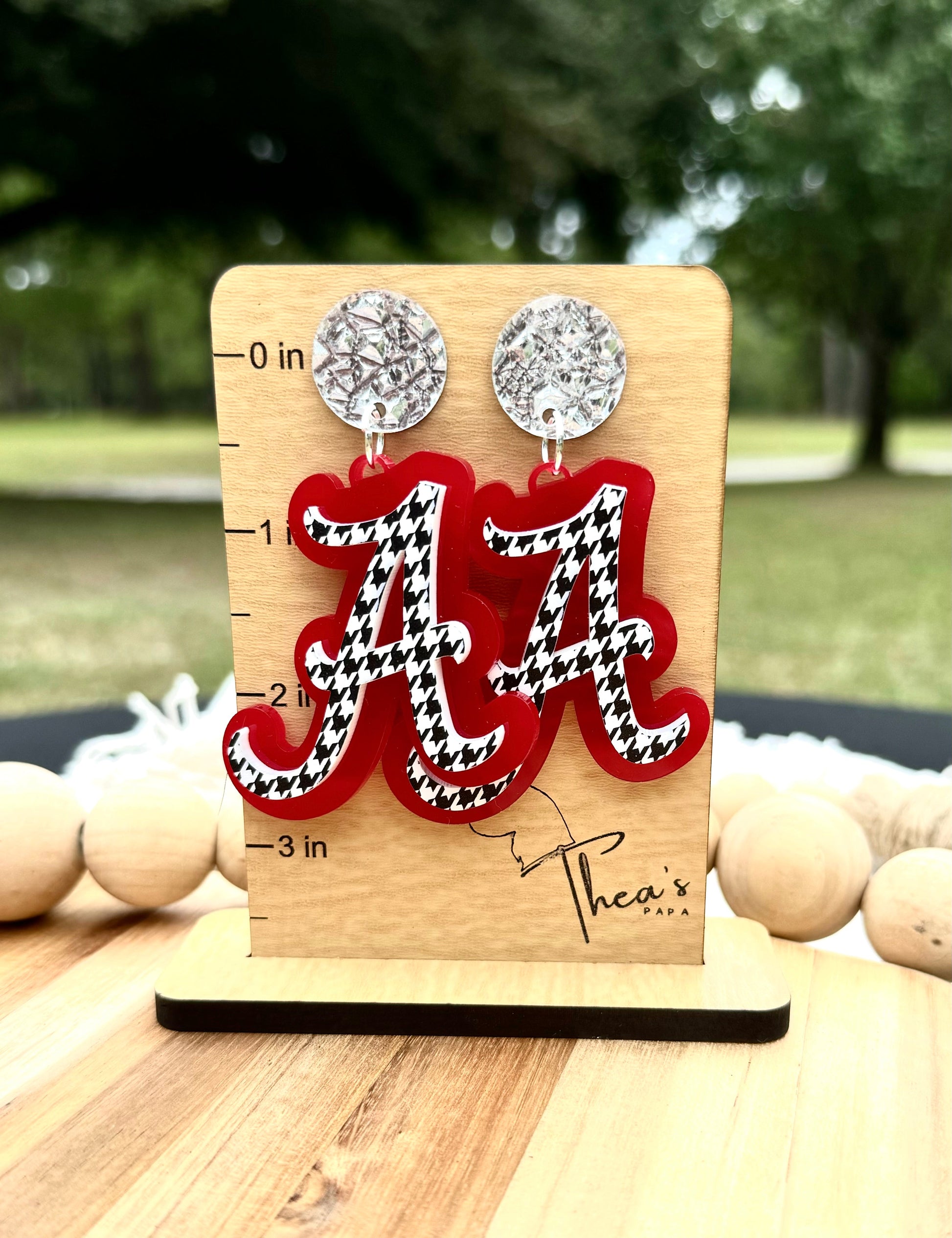 Game day statement earrings| Alabama earrings| Roll tide| Bama Rush| - Earrings
