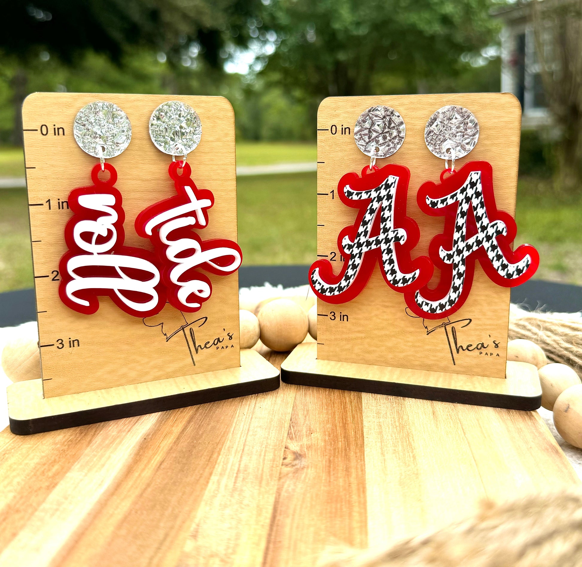 Game day statement earrings| Alabama earrings| Roll tide| Bama Rush| - Earrings