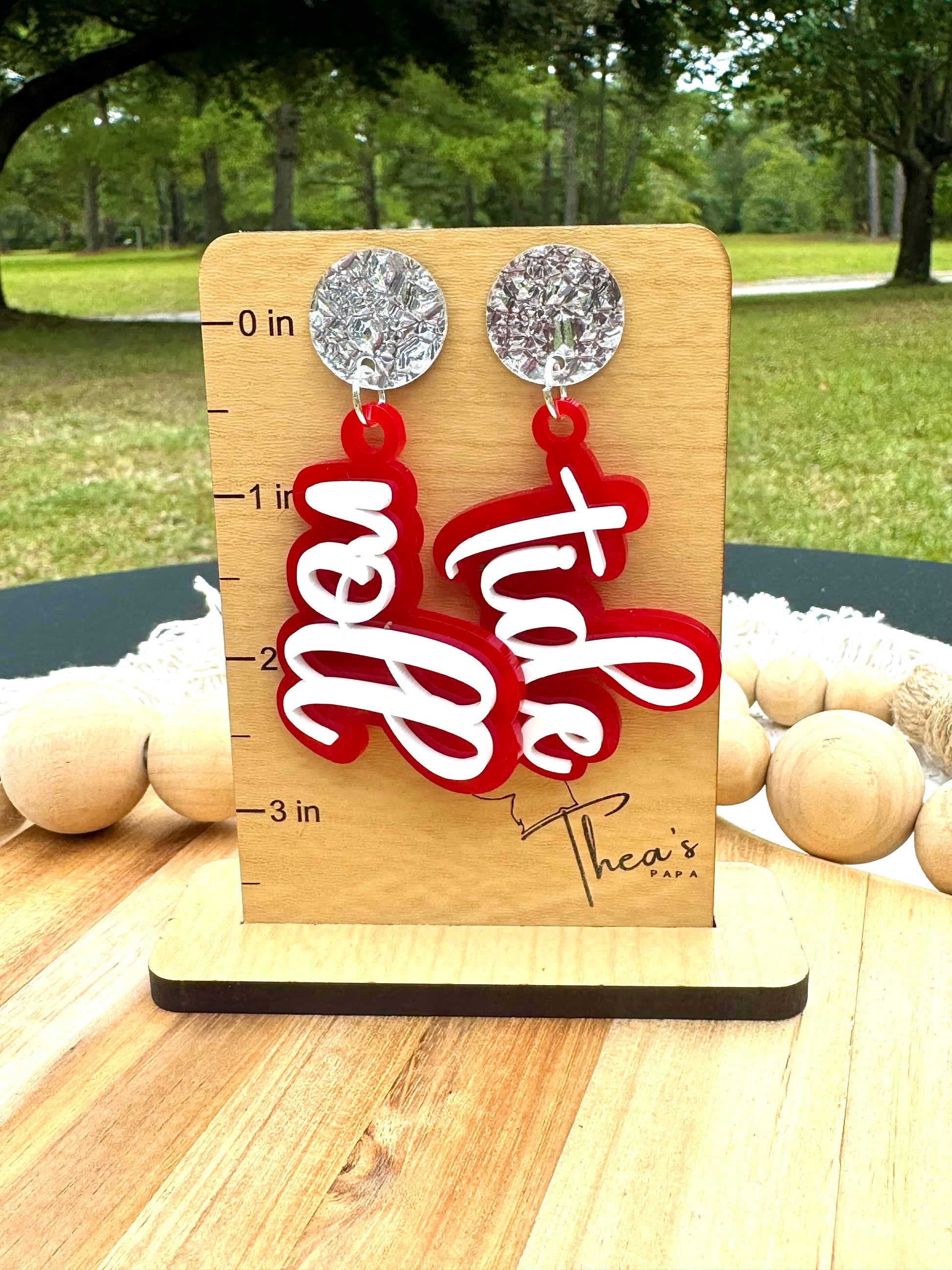 Game day statement earrings| Alabama earrings| Roll tide| Bama Rush| - Roll Tide - Earrings