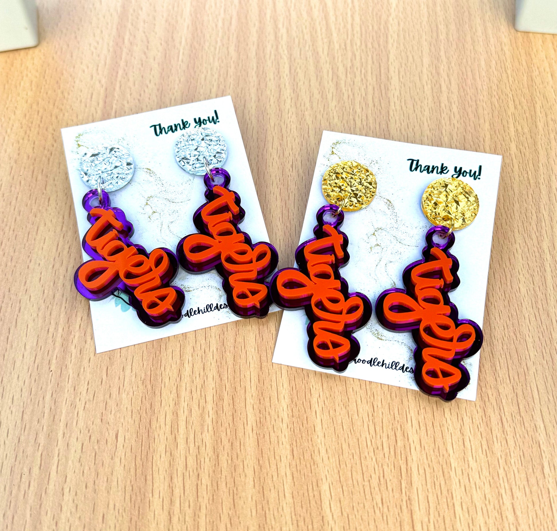 Game day statement earrings| Clemson earrings| Go Tigers| All in| Clemson University - Earrings