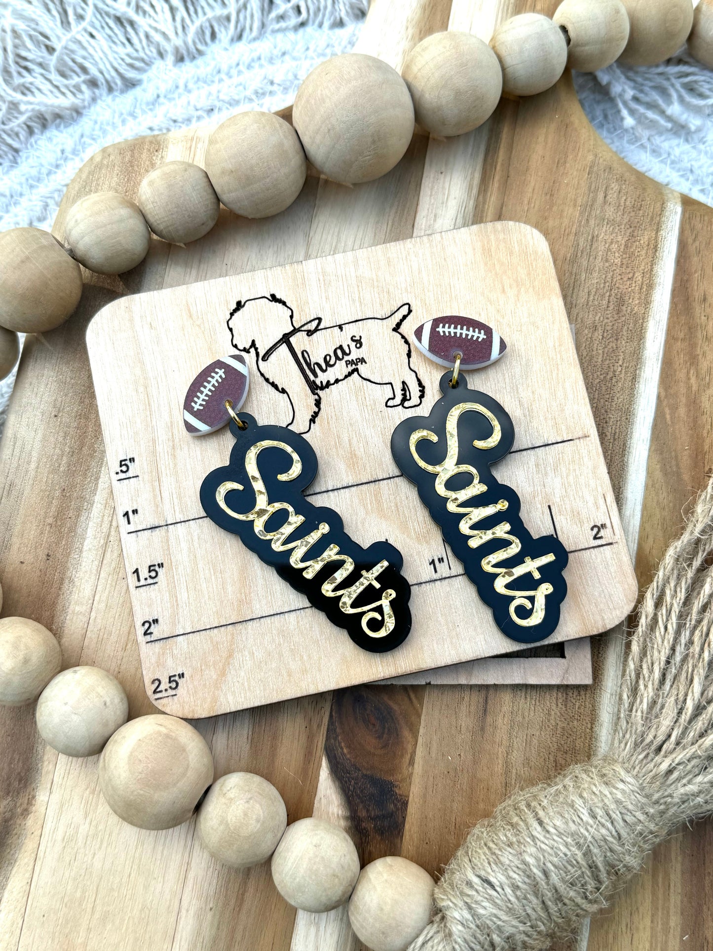 Game day statement earrings Saints earrings Who Dat Saints football Geaux Saints NOLA saints Saints pride?