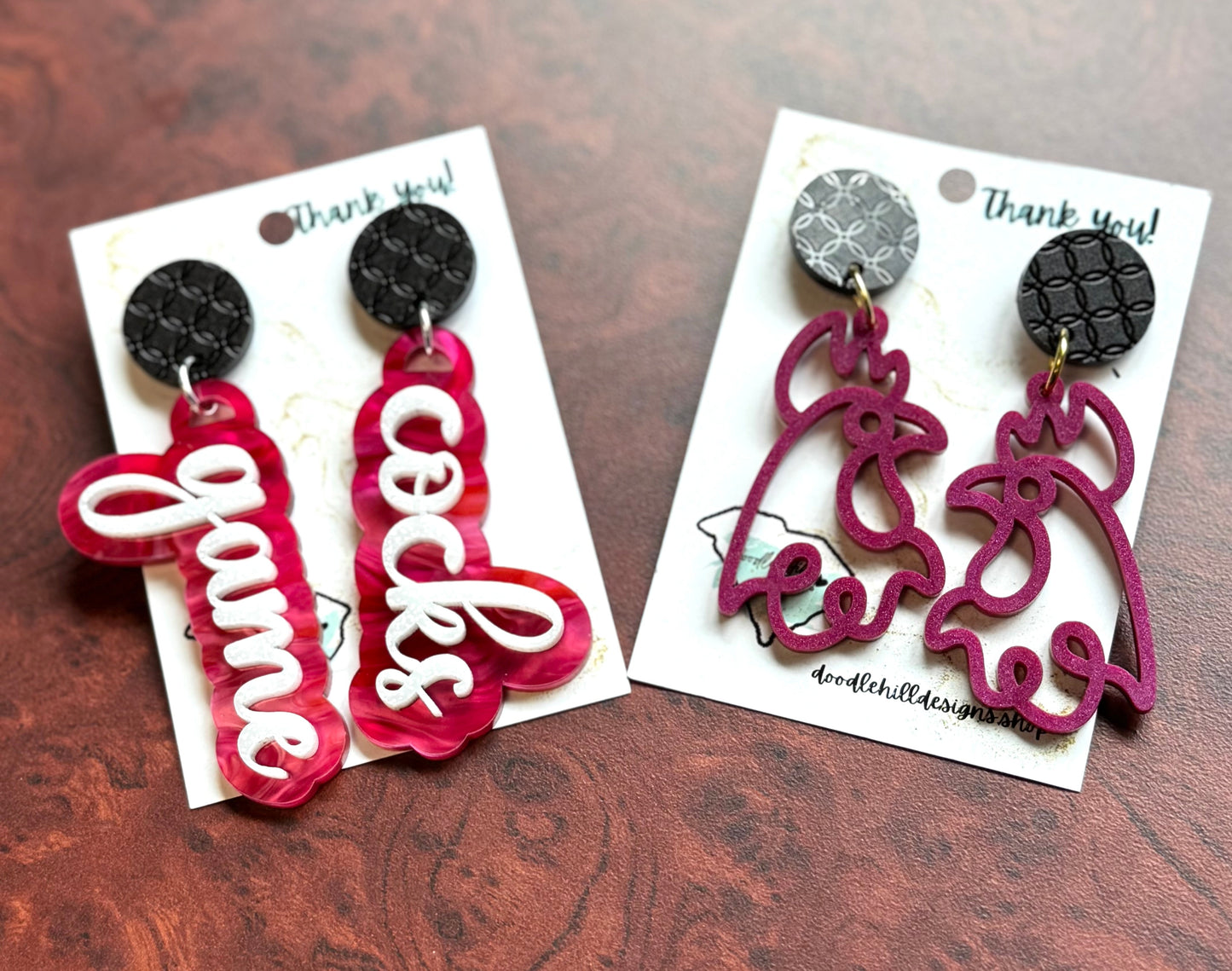 Game day statement earrings| School Spirit| Gamecocks| Go Cocks| game day essentials| USofC| Stay Cocky - Gamecock