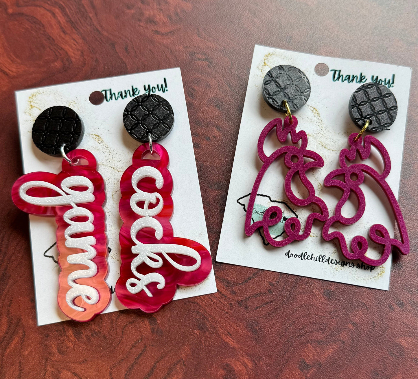 Game day statement earrings| School Spirit| Gamecocks| Go Cocks| game day essentials| USofC| Stay Cocky - Earrings