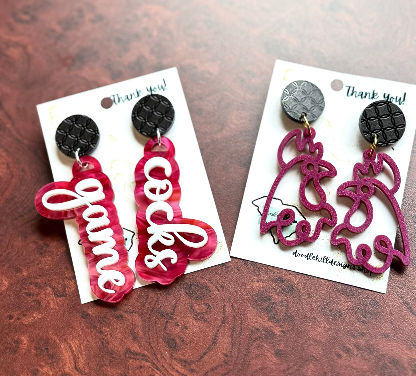 Game day statement earrings| School Spirit| Gamecocks| Go Cocks| game day essentials| USofC| Stay Cocky - Earrings