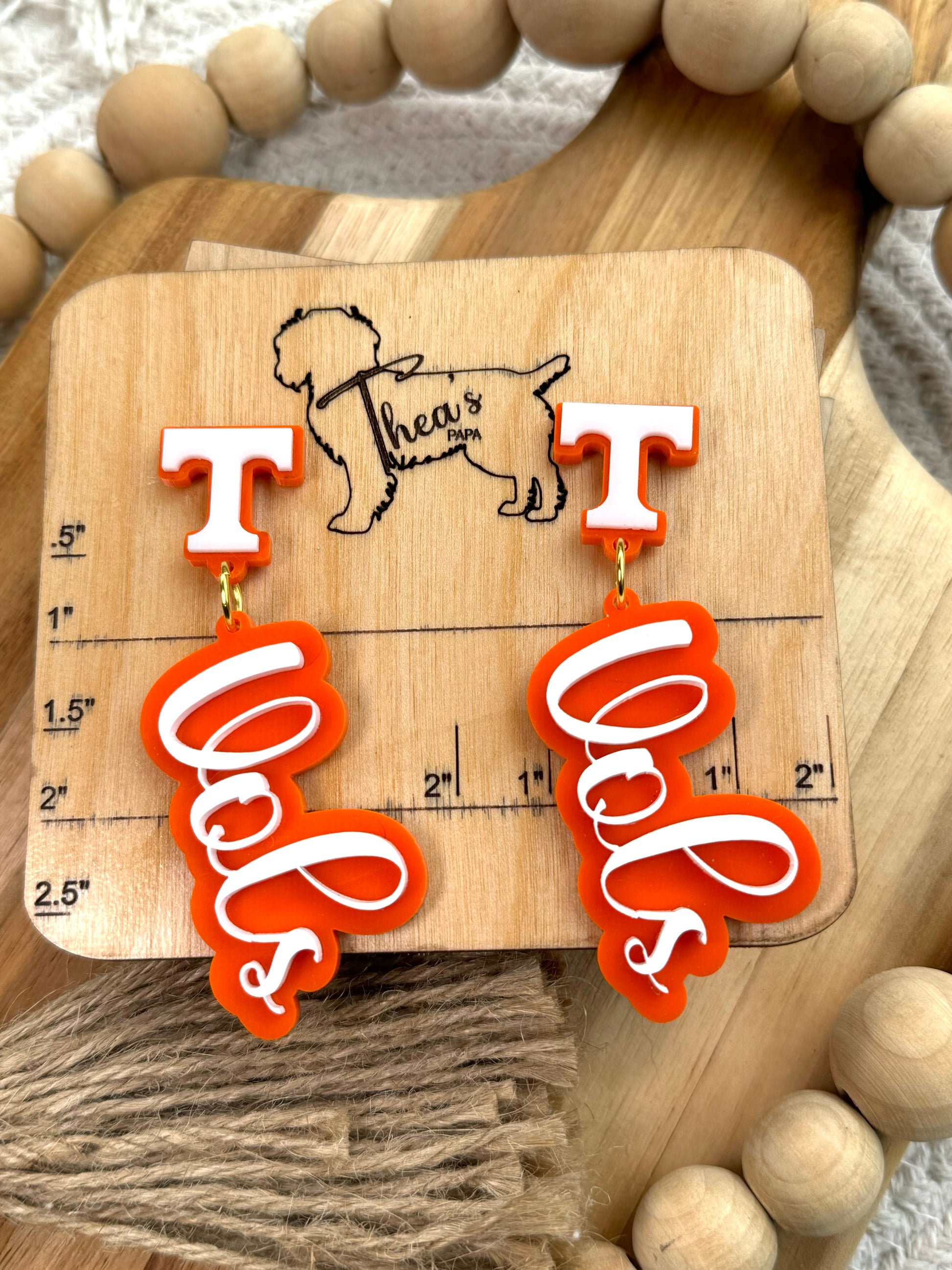 Game day statement earrings| Tennessee Volenteers| Vols 4 life| Rocky Top