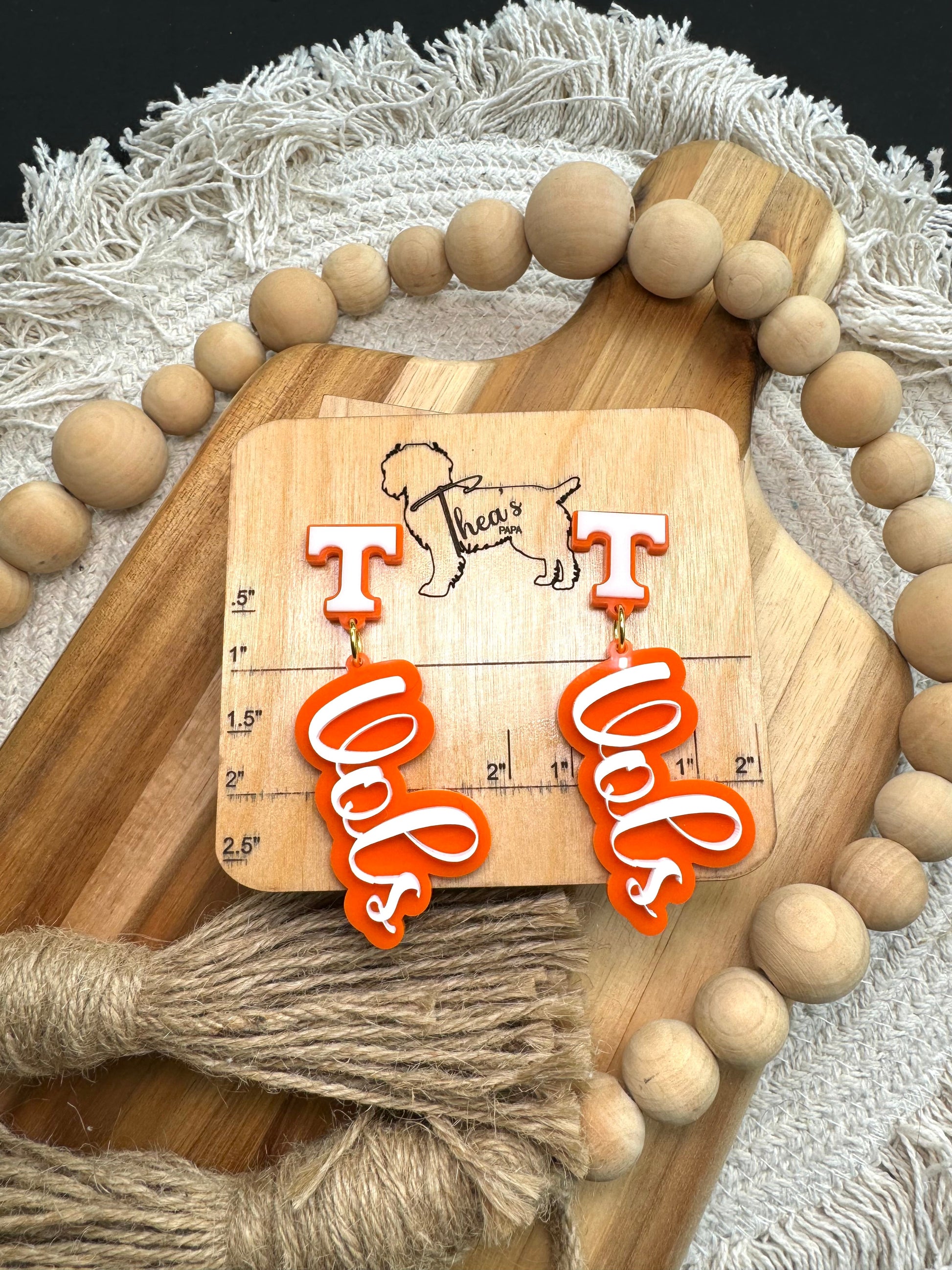 Game day statement earrings| Tennessee Volenteers| Vols 4 life| Rocky Top