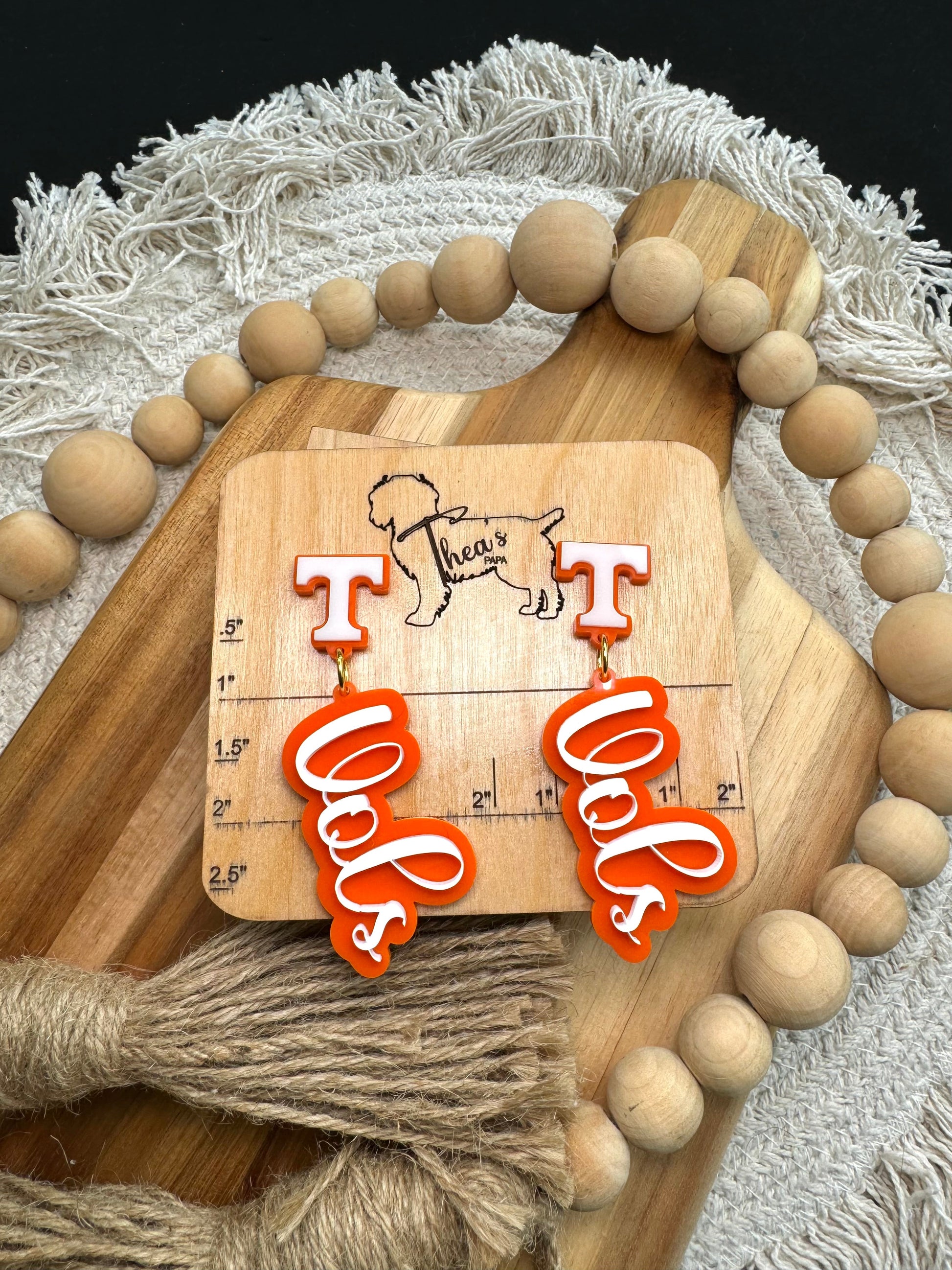 Game day statement earrings| Tennessee Volenteers| Vols 4 life| Rocky Top