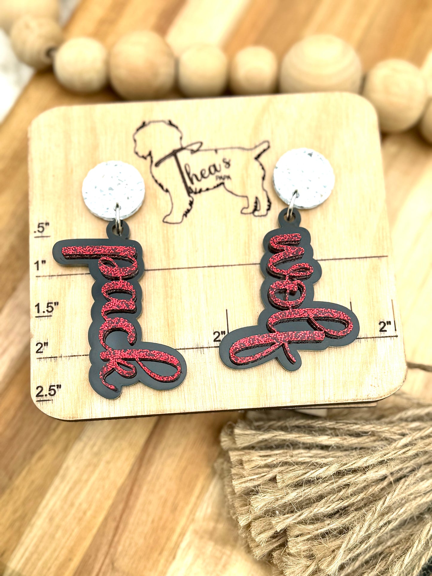 Game day statement earrings| Wolf pack| Go Pack Go| - Earrings