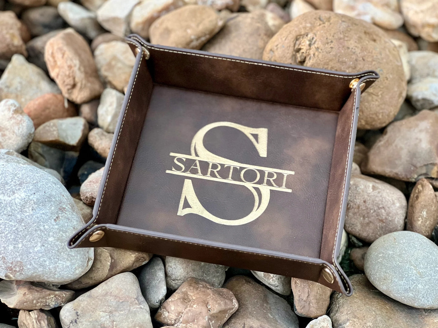 Personalized Valet Tray for Men | Custom Engraved Catchall Tray | Father’s Day Gift