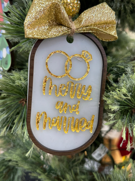 Merry and Married ornament