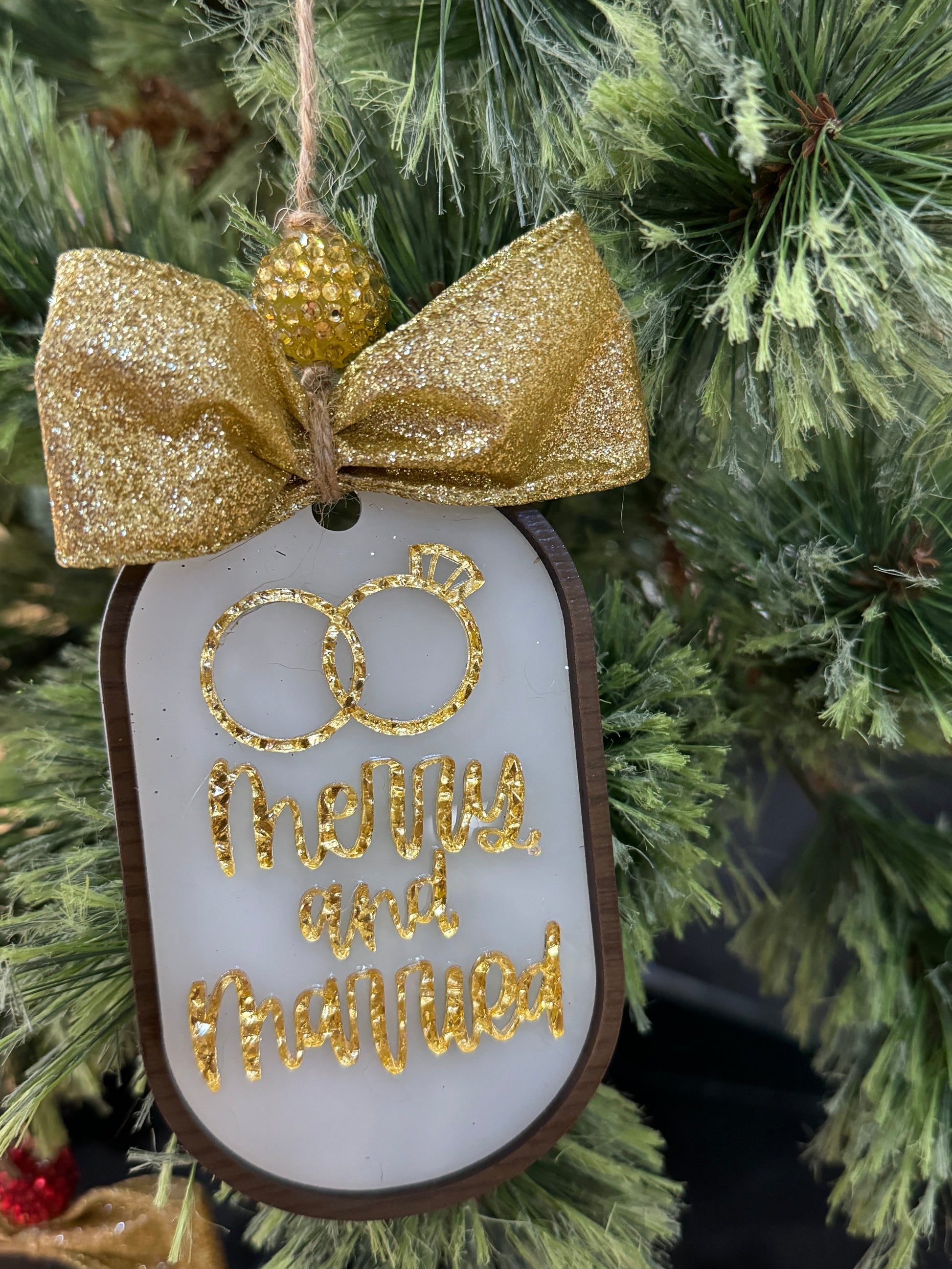 Merry and Married ornament