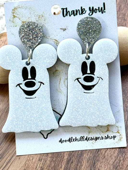 Mickey ghost earrings