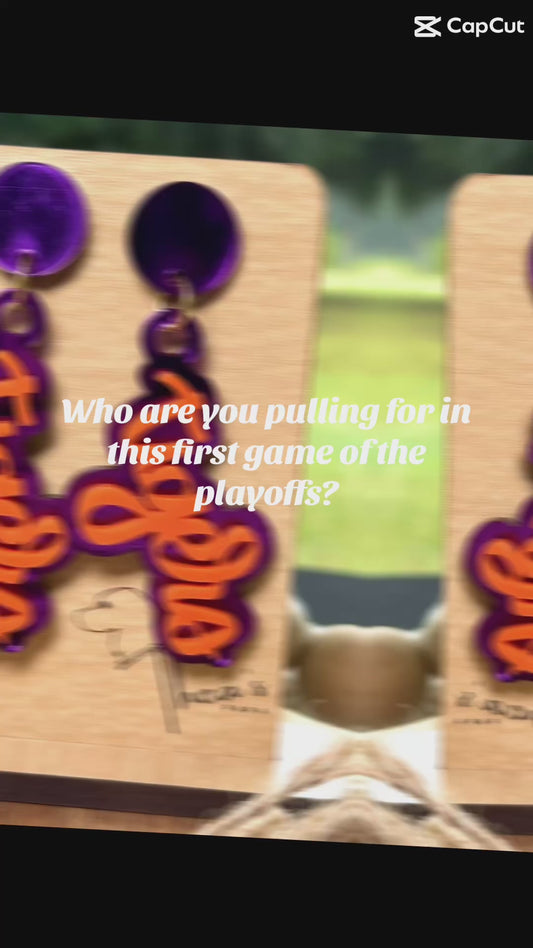 Tigers Game Day Statement Earrings