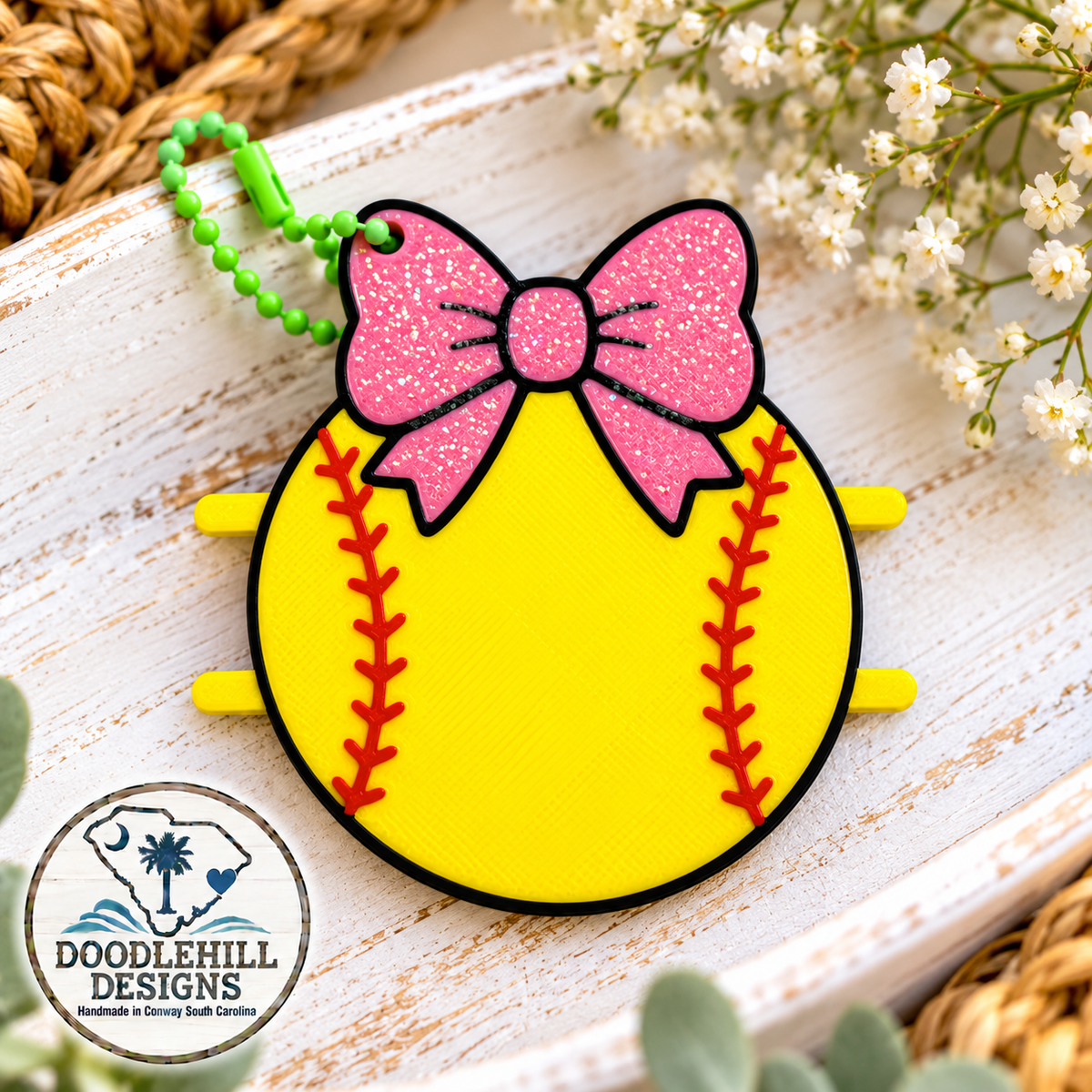 Sports Bag Tag & Ponytail Holder – 3D Printed Hair Tie Holder for Athletes
